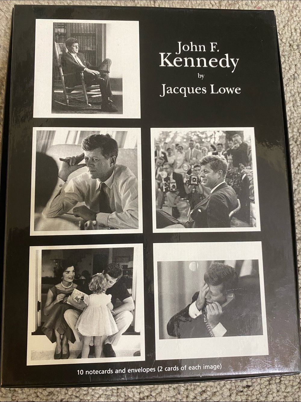 John F. Kennedy Notecard Set - Black & White Photo Collage